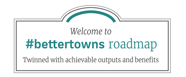 Better towns roadmap road sign